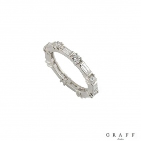 Graff Platinum Full Diamond Eternity Ring 1.84ct 